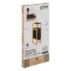 Meuble Dérouleur WC 1 Porte Noir Natureo 5Five -Marché Meubles Magasin meuble derouleur wc 1 porte noir natureo 5five 3