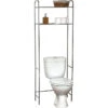 Meuble WC 2 Tablettes Pour Toilettes Chrome -Marché Meubles Magasin meuble wc 2 tablettes pour toilettes chrome