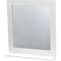 Miroir Avec Tablette Blanc Miami