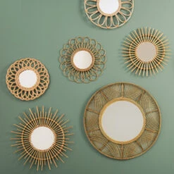 Miroir Rotin Fleur D56 Atmosphera -Marché Meubles Magasin miroir rotin fleur d56 atmosphera 2