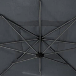 Parasol Décentré Carré Manoa Ardoise Hespéride -Marché Meubles Magasin parasol decentre carre manoa ardoise hesperide 1 2