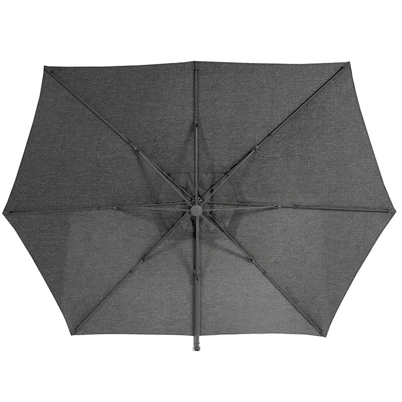 Parasol Décentré Eléa Inclinable Hexagonal Oléfine Anthracite Hespéride 4 Parasol Décentré Eléa Inclinable Hexagonal Oléfine Anthracite Hespéride – Image 2