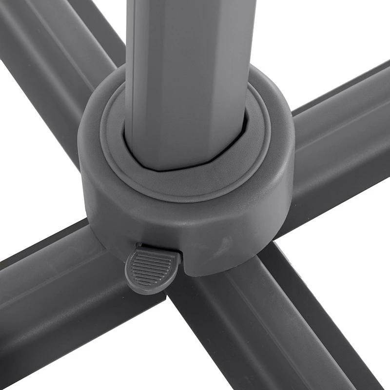 Parasol Décentré Eléa Inclinable Hexagonal Oléfine Anthracite Hespéride 9 Parasol Décentré Eléa Inclinable Hexagonal Oléfine Anthracite Hespéride – Image 7