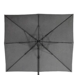 Parasol Décentré Eléa Inclinable Rectangulaire Oléfine Anthracite Hespéride -Marché Meubles Magasin parasol decentre elea inclinable rectangulaire olefine anthracite hesperide 1