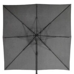 Parasol Décentré Eléa Inclinable Carré Oléfine Anthracite Hespéride -Marché Meubles Magasin parasol decentre inclinable carre olefine anthracite hesperide 1 2