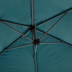 Parasol Décentré Rond Manoa Bleu Canard Hespéride -Marché Meubles Magasin parasol decentre rond manoa bleu canard hesperide 2