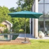 Parasol Droit Carré 2,5x2,5m Soya Bleu Canard Hespéride
