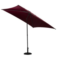 Parasol Droit Carré 2,5x2,5m Soya Bordeaux Hespéride -Marché Meubles Magasin parasol droit carre 25x25m soya bordeaux hesperide 2