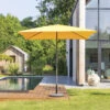 Parasol Droit Carré 2,5x2,5m Soya Jaune Moutarde Hespéride -Marché Meubles Magasin parasol droit carre 25x25m soya jaune moutarde hesperide