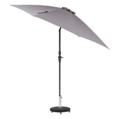 Parasol Droit Rond 2,7m Sisko Ardoise Hespéride -Marché Meubles Magasin parasol droit rond 27m sisko ardoise hesperide 1 2