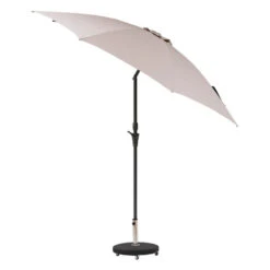 Parasol Droit Rond 2,7m Sisko Taupe Hespéride -Marché Meubles Magasin parasol droit rond 27m sisko taupe hesperide 2