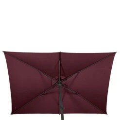 Parasol Mat Central 2x3 M Loompa Bordeaux Hespéride -Marché Meubles Magasin parasol mat central 2x3 m loompa bordeaux hesperide 4