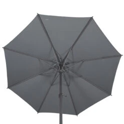 Parasol Mat Central Rond 3m Loompa Ardoise Hespéride -Marché Meubles Magasin parasol mat central rond 3 loompa ardoise hesperide 3
