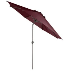 Parasol Mat Central Rond 3m Loompa Bordeaux Hespéride -Marché Meubles Magasin parasol mat central rond 3m loompa bordeaux hesperide 2