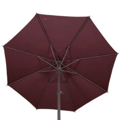 Parasol Mat Central Rond 3m Loompa Bordeaux Hespéride -Marché Meubles Magasin parasol mat central rond 3m loompa bordeaux hesperide 3