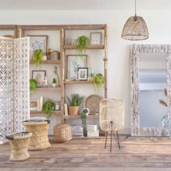 Paravent Bois Nomade Blanc Atmosphera -Marché Meubles Magasin paravent bois nomade blanc atmosphera 2