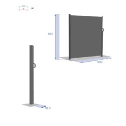 Paravent écran Antao Graphite Hespéride -Marché Meubles Magasin paravent ecran antao graphite hesperide 1 6
