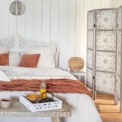 Paravent En Bois Etnik Ajouré Atmosphera -Marché Meubles Magasin paravent en bois etnik ajoure atmosphera 3