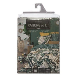Parure De Lit Tropik Vert/blanc/moutarde 240x220 Atmosphera 9 Parure De Lit Tropik Vert/blanc/moutarde 240x220 Atmosphera -Marché Meubles Magasin parure de lit tropik vertblancmoutarde 240x220 atmosphera 2