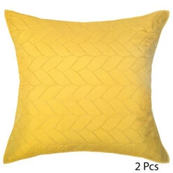 PARURE LIT 2 P. TRESSES DESSUS LIT 2 TAIES OCRE ATMOSPHERA -Marché Meubles Magasin parure lit 2 p tresses dessus lit 2 taies ocre atmosphera 2