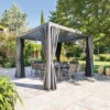 Pergola Carrée 3,6x3,6m Evora Graphite Hespéride 1 Pergola Carrée 3,6x3,6m Evora Graphite Hespéride -Marché Meubles Magasin pergola carree 36x36m evora graphite hesperide
