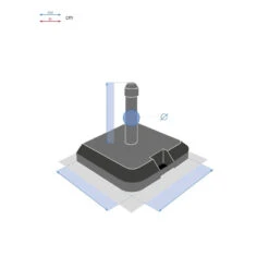 Pied De Parasol à Roulettes Opaneo 39kg Hespéride -Marché Meubles Magasin pied de parasol a roulettes opaneo 39kg hesperide 4