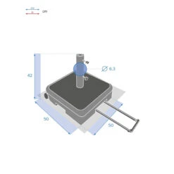 Pied De Parasol Valise à Roulettes Lostano 40kg Hespéride -Marché Meubles Magasin pied de parasol valise roulettes lostano 40kg hesperide 5