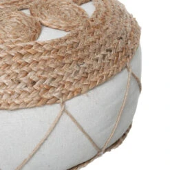 Pouf En Jute Ajouré 43x18 Atmosphera -Marché Meubles Magasin pouf en jute ajoure 43x18 atmosphera 2