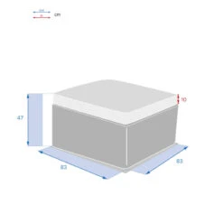 Pouf Extérieur Savinia Coloris Tahini Hespéride -Marché Meubles Magasin pouf exterieur savinia coloris tahini hesperide 3