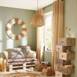 Rideau Macramé 140x260 Rituality Atmosphera -Marché Meubles Magasin rideau macrame 140x260 rituality atmosphera 2