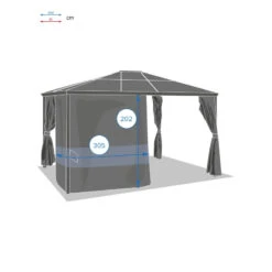 Rideaux De Tonnelle Belize Ardoise Hespéride -Marché Meubles Magasin rideaux de tonnelle belize ardoise hesperide 2