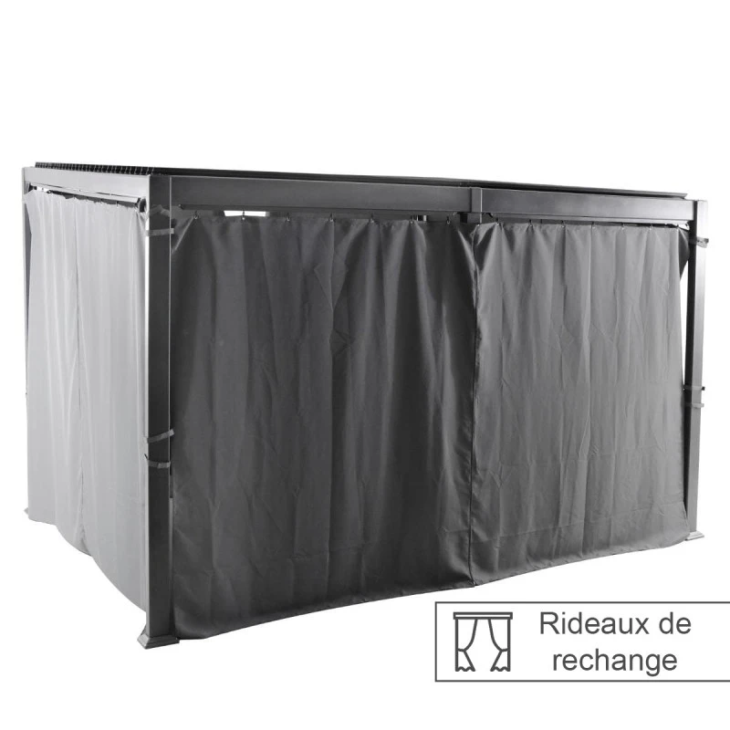 Rideaux Opaques Pour Tonnelle 4x3 M Avila Hespéride 3 Rideaux Opaques Pour Tonnelle 4x3 M Avila Hespéride