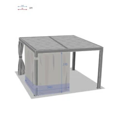 Rideaux Pour Tonnelle Majaé 3,6x3,6 M Hespéride -Marché Meubles Magasin rideaux pour tonnelle majae 36x36 m hesperide 1 2