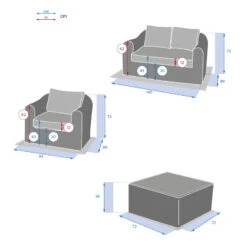 Salon 4 Places Moorea Terre Ombre Hespéride -Marché Meubles Magasin salon 4 places moorea terre ombre hesperide 1 7
