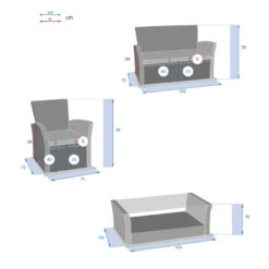 Salon Bora-bora Terre Ombre 4 Places Hespéride -Marché Meubles Magasin salon bora bora terre ombre 4 places hesperide 3