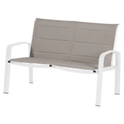 Salon De Jardin 4 Places Elyn Noisette / Blanc Hespéride -Marché Meubles Magasin salon de jardin 4 places elyn noisette blanc hesperide 1 2