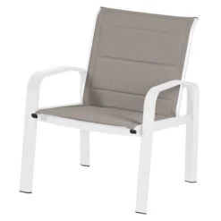 Salon De Jardin 4 Places Elyn Noisette / Blanc Hespéride -Marché Meubles Magasin salon de jardin 4 places elyn noisette blanc hesperide 1 3