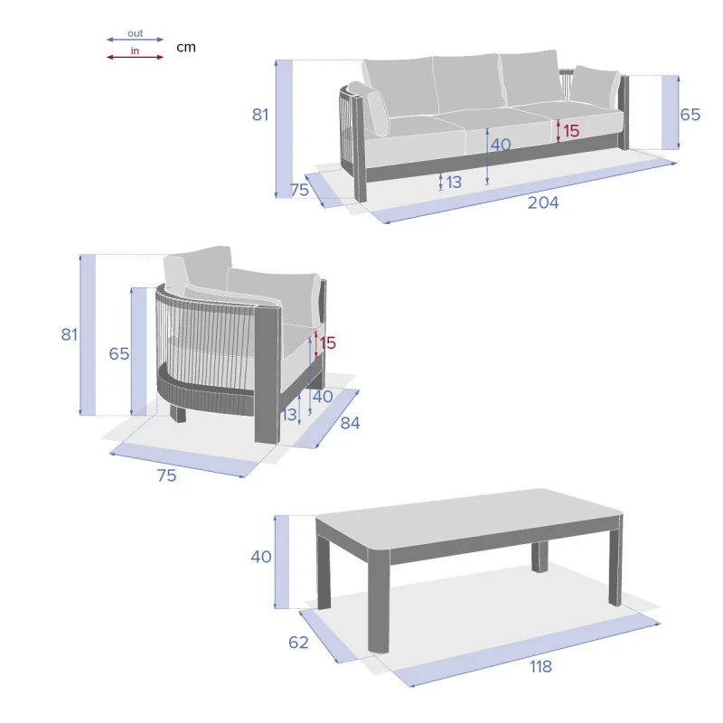 Salon De Jardin 5p Paradize Hespéride 11 Salon De Jardin 5p Paradize Hespéride – Image 9
