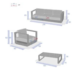 Salon De Jardin Allure Graphite 5p Hespéride -Marché Meubles Magasin salon de jardin allure graphite 5p hesperide 3