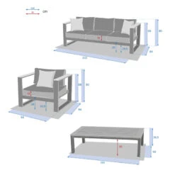 Salon De Jardin Emperia 5p En Aluminium Et Acacia Hespéride -Marché Meubles Magasin salon de jardin emperia 5p en aluminium et acacia hesperide 3