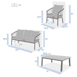 Salon De Jardin Oriengo 5 Places Brique/blanc Hespéride -Marché Meubles Magasin salon de jardin oriengo 5 places briqueblanc hesperide 3