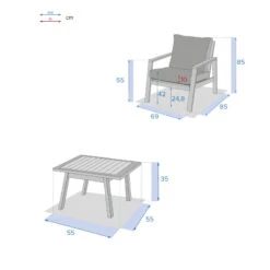 Salon Duo Extérieur Tiwi Acacia Hespéride -Marché Meubles Magasin salon duo exterieur tiwi acacia hesperide 3