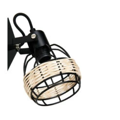 Spot Cyrus En Métal Et Rotin Ostaria -Marché Meubles Magasin spot cyrus en metal et rotin ostaria 2