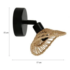 Spot Ozana En Métal Et Corde Ostaria -Marché Meubles Magasin spot ozana en metal et corde ostaria 4