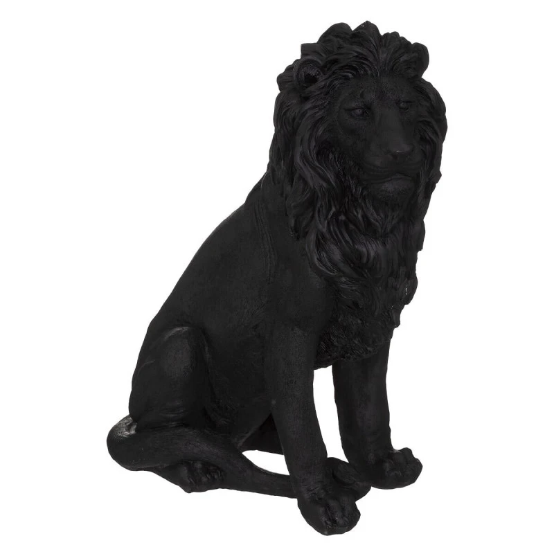 Statue De Lion Résine Noire H52 Atmosphera 3 Statue De Lion Résine Noire H52 Atmosphera