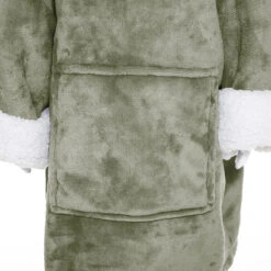 Sweat Plaid à Capuche Dino Vert Enfant Atmosphera -Marché Meubles Magasin sweat plaid a capuche dino vert enfant atmosphera 1 2