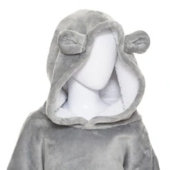 Sweat Plaid à Capuche Ours Gris Enfant Atmosphera -Marché Meubles Magasin sweat plaid a capuche ours gris enfant atmosphera 2