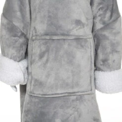 Sweat Plaid à Capuche Ours Gris Enfant Atmosphera -Marché Meubles Magasin sweat plaid a capuche ours gris enfant atmosphera 3