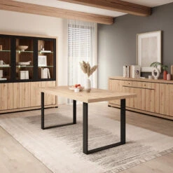 Table à Manger 180 Cm Pieds Métal Eden -Marché Meubles Magasin table a manger 180 cm pieds metal eden 1 1