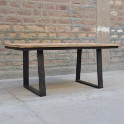 Table à Manger Bois Et Pieds Métal En U -Marché Meubles Magasin table a manger bois et pieds metal en u 2